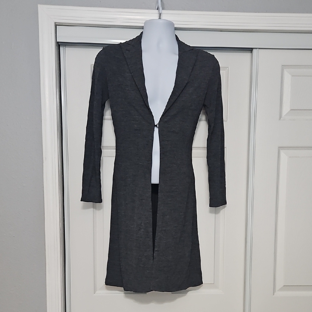 Max Studio Gray Tailored Knit Blazer